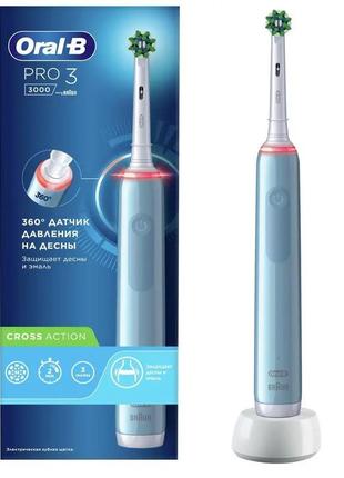 Электрическая зубная щетка braun oral-b pro3 3000 cross action d505-513-3