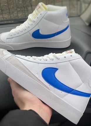 Nike blazer mid 77 white & blue  накладений платіж