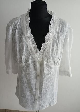 Блуза вышитая  котон