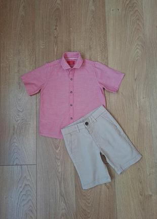 Летний набор для мальчика/шорты/рубашка с коротким рукавом для мальчика7 фото