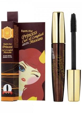 Тушь для ресниц "подкручивание и длина" farmstay princess curl &amp; longlash mascara