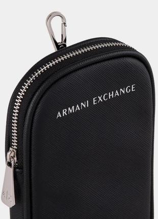 Стильний чорний чохол сумка для телефону armani
