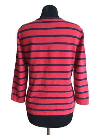 Джемпер светр пуловер жіночий червоний у смужку5 фото