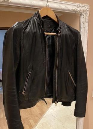 Massimo dutti кожаная куртка пиджак