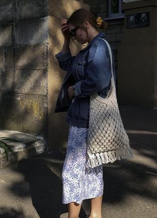 Авоськая сумка плетеная шоппер5 фото