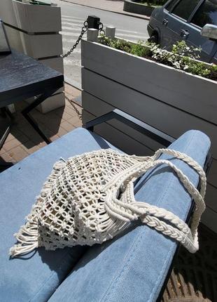 Авоськая сумка плетеная шоппер2 фото