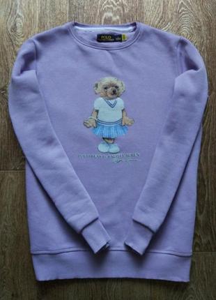 Бузковий жіночий світшот polo bear by polo ralph lauren розмір m-l