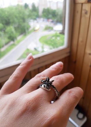Кольцо перстень дракон