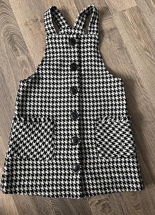 Сарафан черно-белый