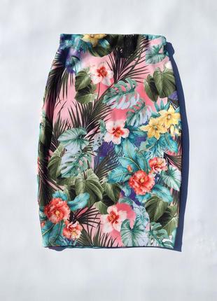 Новая яркая красивая цветочная юбка италия