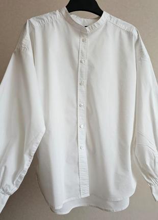 Летняя белая коттоновая рубашка gant