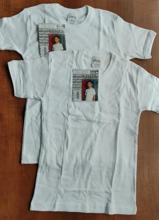Белая базовая футболка детская подростковая 100% хлопок3 фото