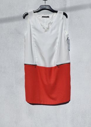 Новое платье zara белое с оранжевым