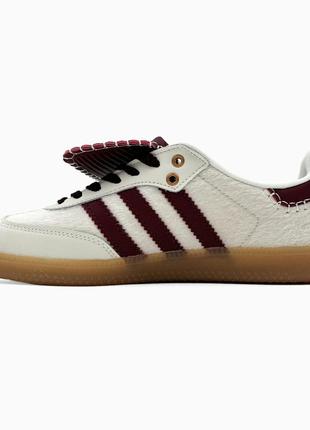 Adidas samba wales bonner white/bordo 362 фото