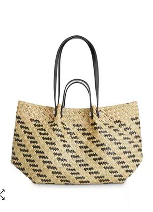 Соломенная сумка тоут allsaints allington straw tote bag
