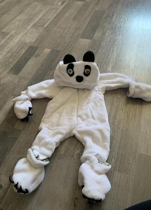 Теплый человечек комбинезон на младенец панда мишка