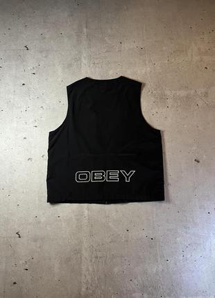 Obey nylon vest original y2k sk8 cargo нейлоновая жилетка