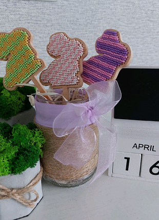 Заготовка для вишивки з дерева "пасхальний декор"кролик"