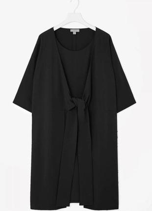 Платье платье из лиоцелла легкое с карманами с поясом cos lyocell black dress