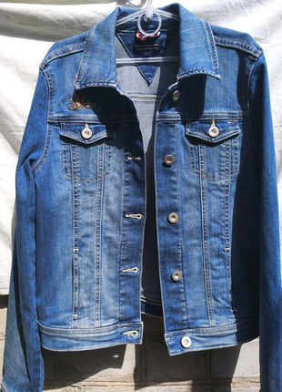 Курточка джинсовая, девочке р.158-164 бренд tommy hilfiger2 фото