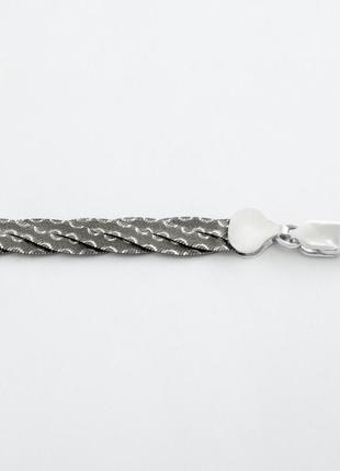 Серебряный браслет, коса (875в), размер 19 см x 0,8 см, вес: 9.5 г