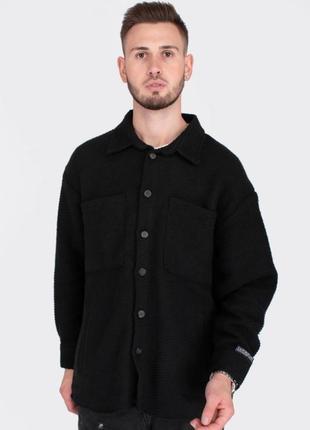 Мужская теплая рубашка кашемир эко весна демисезон осень