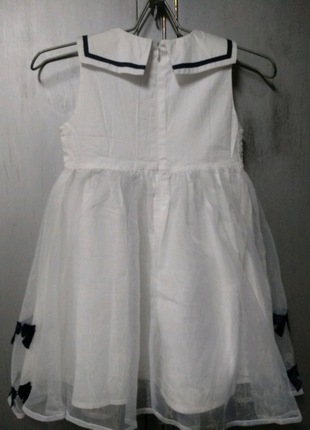 Платье нарядное, девочке на р.122см. белое. orsolini.5 фото