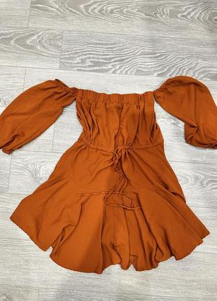 Міні сукня помаранчевого кольору, стан ідеал, розмір s-m