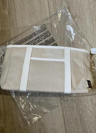 Косметичка нова, оригінал, тканина льон