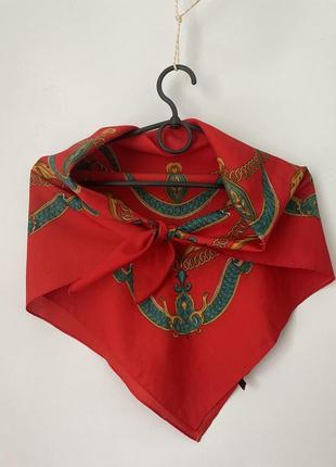Платок платок шарф красный яркий женский легкий