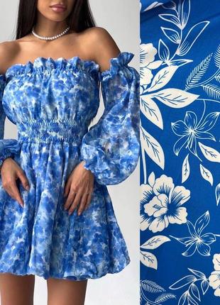 Платье цветы 42-44-46-48