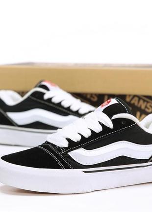 Жіночі кросівки vans knu skool white black premium жіночі кеди венс преміум олд скул кну