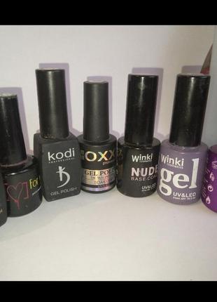 Набор лот kodi, milano, oxxi, гель лаки + база winki,