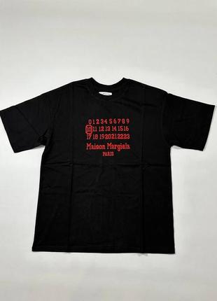 Футболка maison margiela red logo printed tee м-l