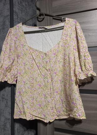 Блуза кофта цветочная