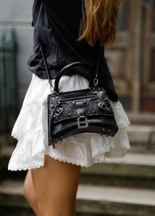 Чорна сумка жіноча balenciaga шкіра
