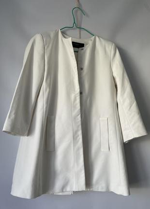Пиджак белый базовый минимализм zara женский