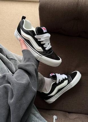 Кеди vans knu skool black white