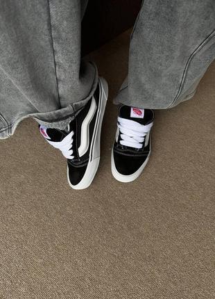 Кеди vans knu skool black white