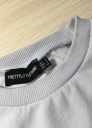 Свитшот prettylittlething petite baby blue lounge sweat - s9 фото