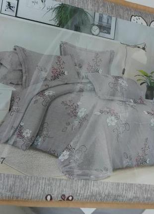 Комплект постільної білизни  квітковий принт євро