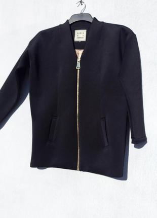 Стильная чёрная куртка пальто из неопрена karen by simonsen