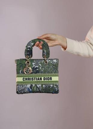 Christian dior medium lady d-lite
green palms embroidery