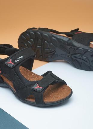 Чоловічі чорні якісні,зручні сандалі на липучках,шкіряні,натуральна шкіра-чоловіче взуття на літо3 фото