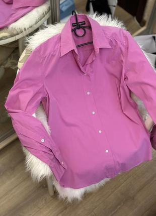 Мужская розовая рубашка с длинным рукавом dolce&gabbana оригинал