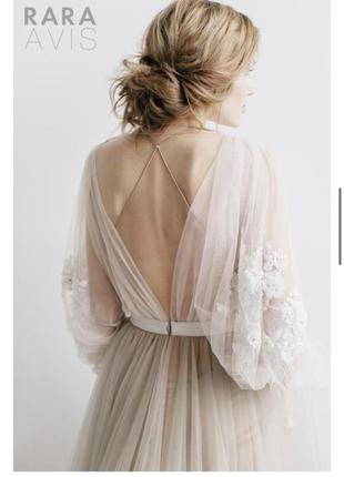 Свадьное платье «rara avis” ручная вышивка!! цена условная 12000