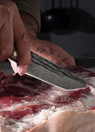 Нож кухонный кованый из нержавеющей стали с чехлом