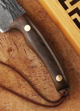 Нож кухонный кованый из нержавеющей стали с чехлом