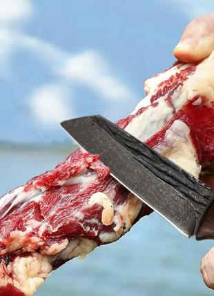 Нож кухонный кованый из нержавеющей стали с чехлом