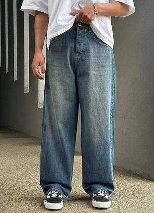 Чоловічі стильні широкі джинси baggy wide leg